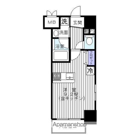 NST BUILDING Ⅲ(ワンルーム/4階)の間取り写真