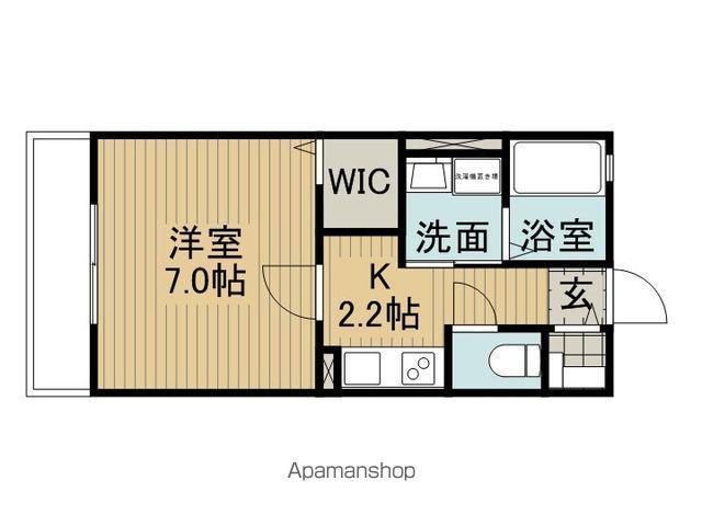 レトア桜ヶ丘(1K/1階)の間取り写真