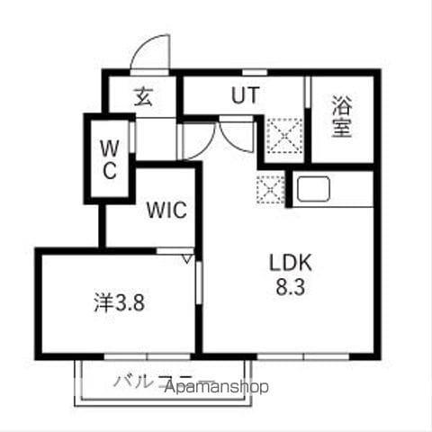 SOLEADO(1LDK/1階)の間取り写真