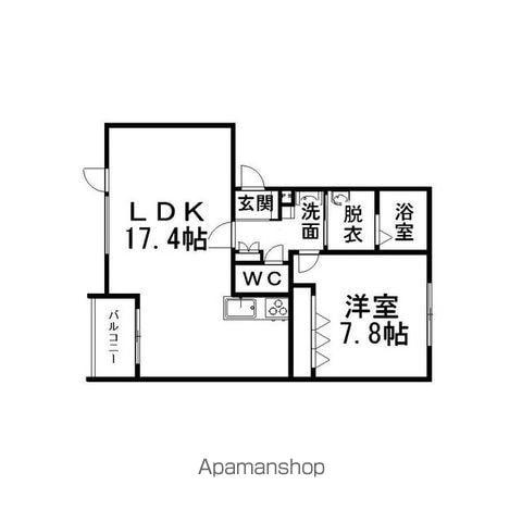KS HILL(1LDK/1階)の間取り写真