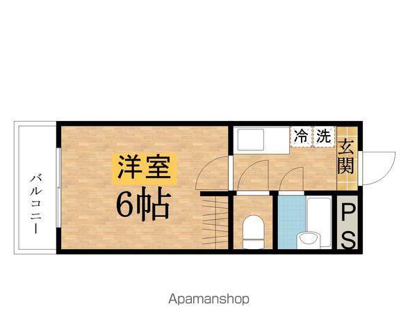 グランデュール(ワンルーム/3階)の間取り写真