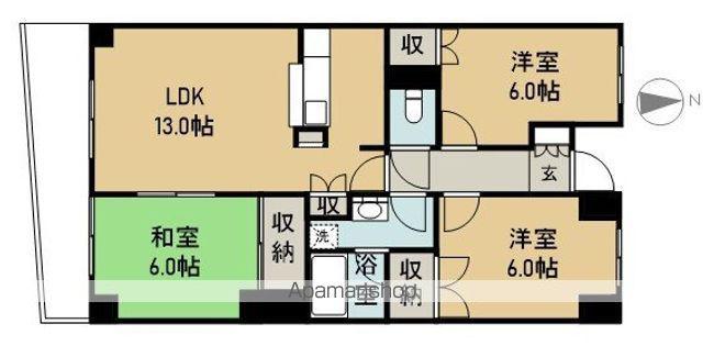 セントアイランドスクエアⅣ(3LDK/4階)の間取り写真