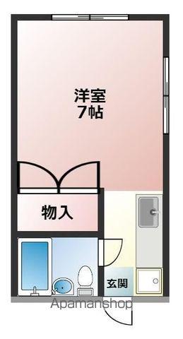 キュウブメゾフォルテ(ワンルーム/1階)の間取り写真