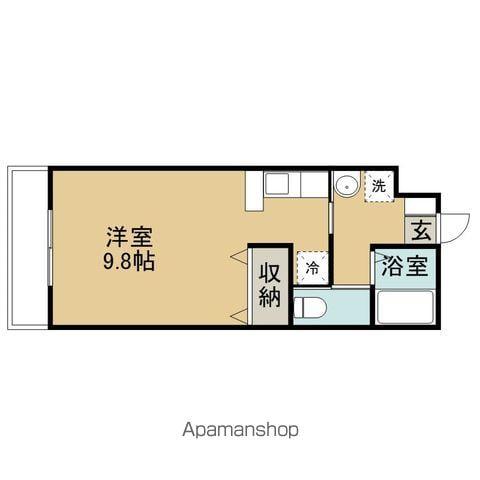 PLAINE(ワンルーム/1階)の間取り写真