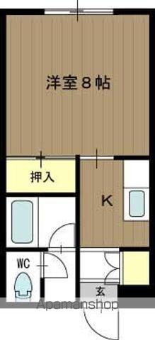 タウンハウス白山(1K/1階)の間取り写真