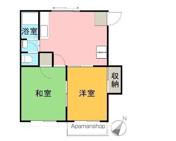 メゾングランドール(2DK/2階)の間取り写真