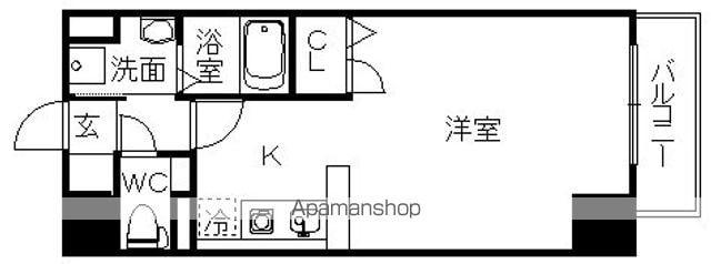 アリオーラ中百舌鳥(1K/4階)の間取り写真