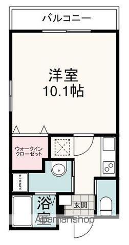 ヴェルクレスト東静岡(1K/3階)の間取り写真