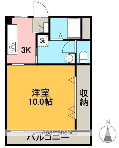ABIDE(1DK/3階)の間取り写真