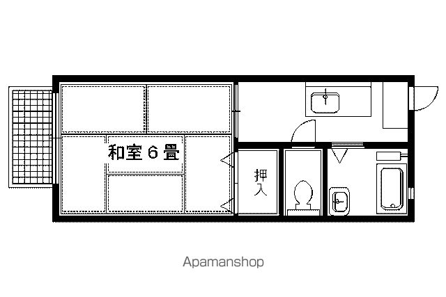 ハイツ静市(1K/3階)の間取り写真