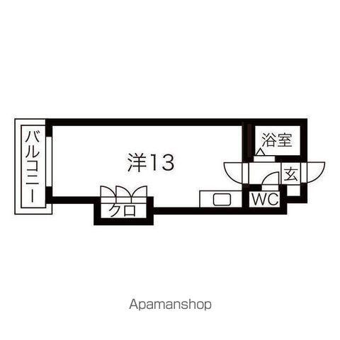 グランドハイツ当別(ワンルーム/2階)の間取り写真