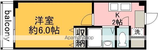 新町明星パレス(1K/1階)の間取り写真