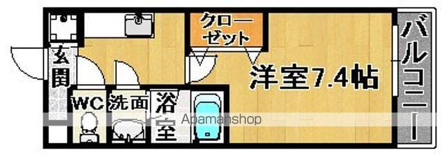 ソルシエール(1K/1階)の間取り写真