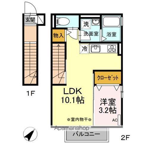サンヒルズ・シグマ(1LDK/2階)の間取り写真