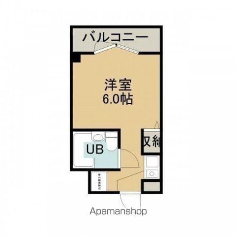 スカイコート函館(ワンルーム/1階)の間取り写真