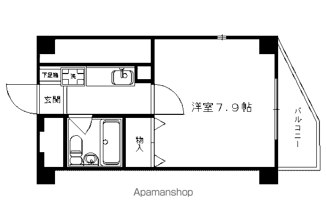 リバティ東大路(1K/6階)の間取り写真