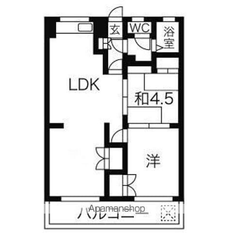 プリミエール平和ヶ丘(2LDK/5階)の間取り写真