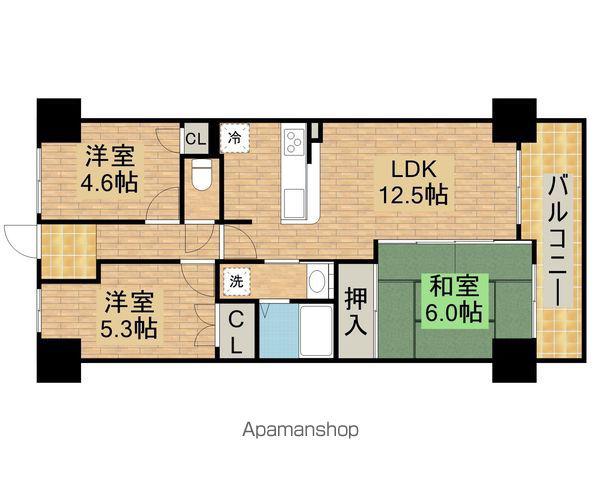 ディオフェルティ泉大津(3LDK/3階)の間取り写真