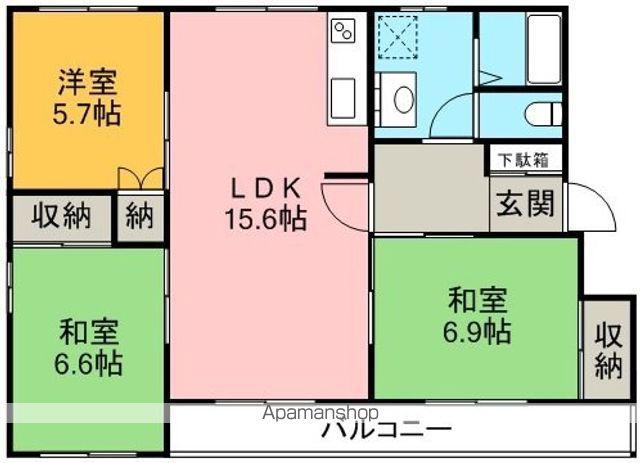 レジデンス葵(3LDK/3階)の間取り写真