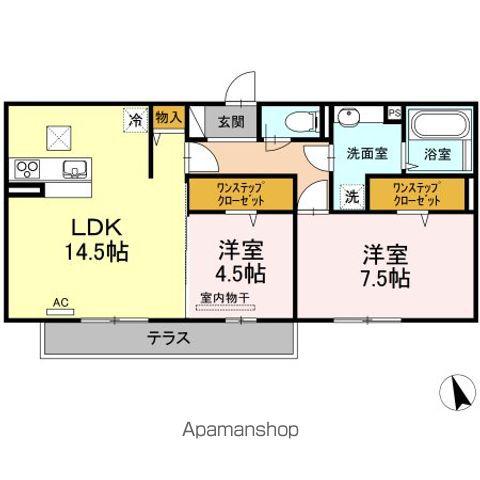 サザンソレイユ(2LDK/1階)の間取り写真