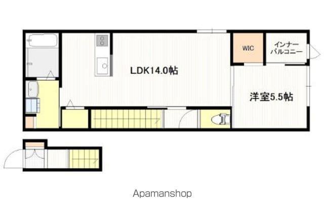 メゾン・エール・林が原(1LDK/2階)の間取り写真