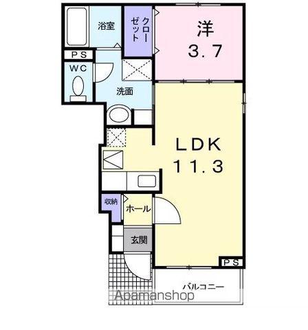 コンフォート(1LDK/1階)の間取り写真