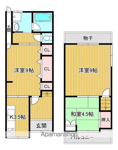 宇治市小倉町南浦21−138貸家(3K)の間取り写真