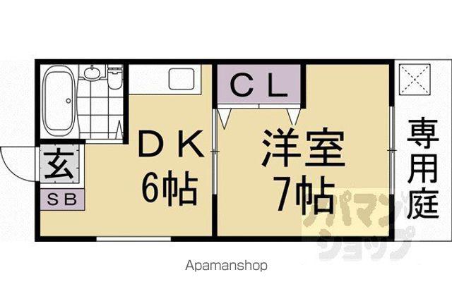 壬生ハイツ(1DK/3階)の間取り写真