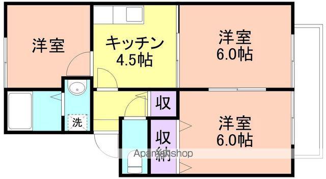 プレジール加納Ⅱ(3K/1階)の間取り写真