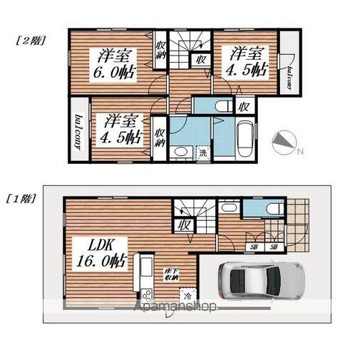 東京地下鉄東西線 原木中山駅 徒歩14分 2階建 築3年(3LDK)の間取り写真