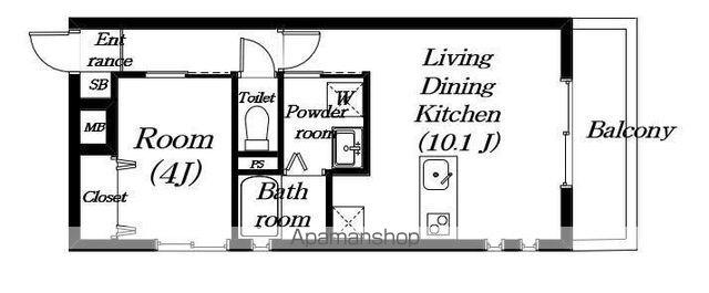 コージーコート膳所(1LDK/2階)の間取り写真