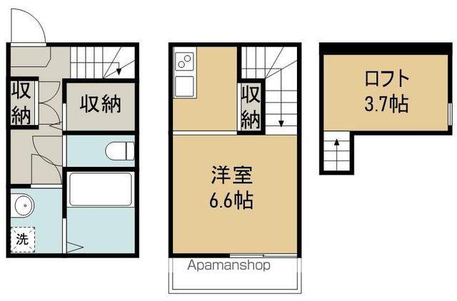 メルツ原町(1K/1階)の間取り写真