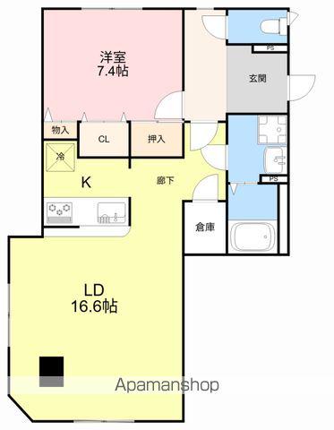 子平プラザビル(1LDK/5階)の間取り写真