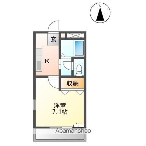 コンフォール(1K/2階)の間取り写真