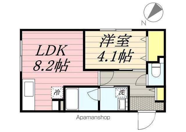 VIA LATTEA本通(1LDK/2階)の間取り写真