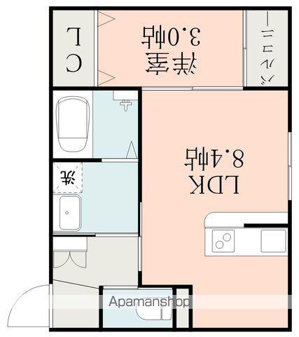 MAJOR光の森北(1LDK/2階)の間取り写真