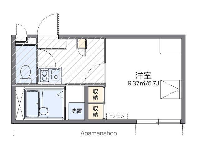 レオパレスAVANZAREK(1K/2階)の間取り写真