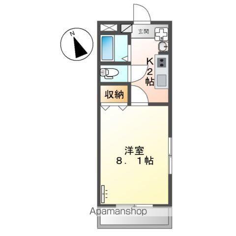 コンフォールメゾンⅡ(1K/2階)の間取り写真