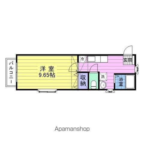 マイン・ハイムA B C(1K/1階)の間取り写真
