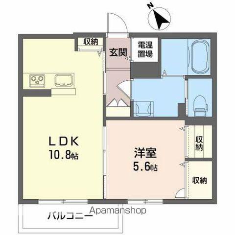 岩手県盛岡市 3階建 築10年(1LDK/3階)の間取り写真