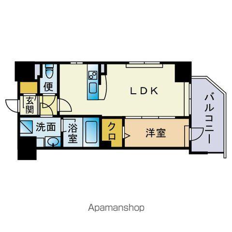 BLANCCIEL六本松(1LDK/4階)の間取り写真