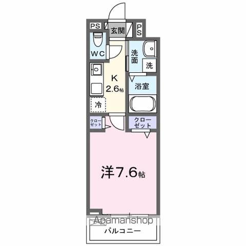 エスポワール(1K/3階)の間取り写真