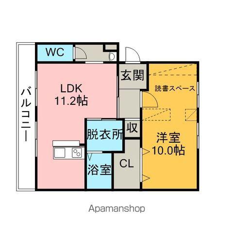 子持松コーポ(1LDK/3階)の間取り写真