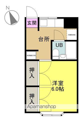 グリーンヒルズ久世原(1K/1階)の間取り写真