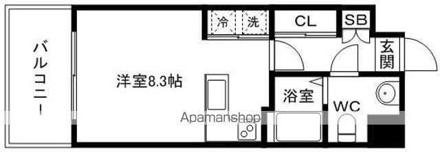 グランドサヴォイ(ワンルーム/9階)の間取り写真