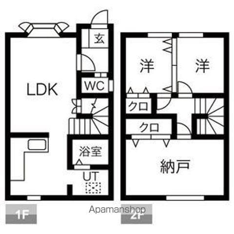 函館本線 手稲駅 バス乗車時間:20分 南幌小学校駅バス停で下車 徒歩5分 2階建 築15年(3LDK)の間取り写真