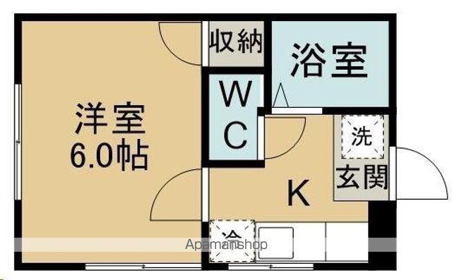 AZUR葉山(1K/1階)の間取り写真