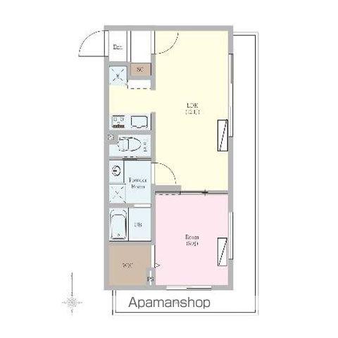 カスタリア榴ヶ岡(1LDK/4階)の間取り写真