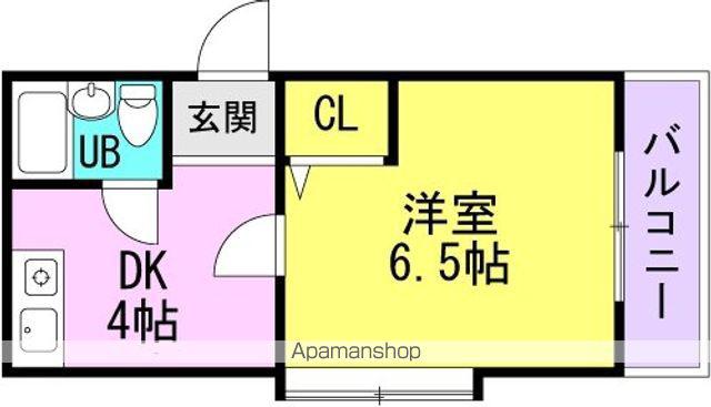 ロジェマンション(1DK/3階)の間取り写真