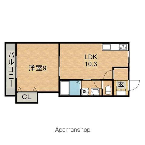 マンションEXⅦ(1LDK/2階)の間取り写真
